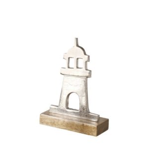 Decorazione “Marea” in mango e alluminio – h 12 cm