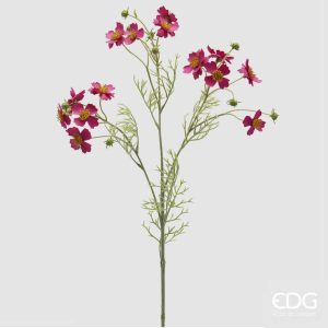 EDG Ramo artificiale “Piombaggine” fuxia con foglie – h 70 cm